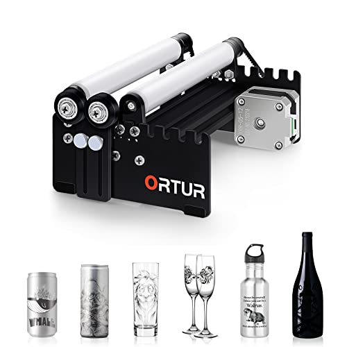 ORTUR Laser Rotary Roller, 360° Laser Engraver Yaxis Rotary Module for