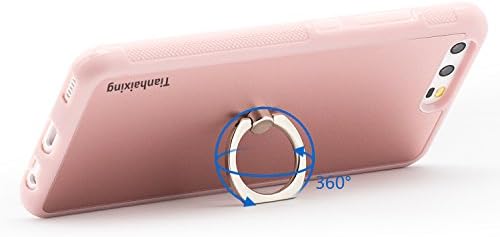 Tianhaixing HUAWEI P10 Case with Ring Holder Stand Bumper Case Shock-Proof and Anti-Scratch Kickstand Phone Holder Phone Grip for HUAWEI P10(HUAWEI P10, Rose Gold)