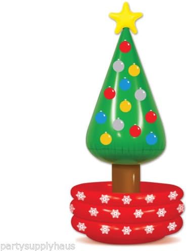 Inflatable CHRISTMAS TREE COOLER Holiday Party Decoration NEW YEARS EVE 53" Tall
