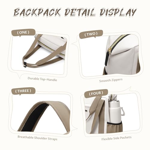 GOLF QUALITY Laptop Backpack for Women Work Business Travel Backpack Laptop Backpack Casual College Daypack Dark Green 14 Inch
