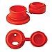 Pura Sport 18 oz / 550 ml Stainless Steel Water Bottle with Silicone Sport Flip Cap & Sleeve, Red (Plastic Free, Nontoxic Certified, BPA Free)