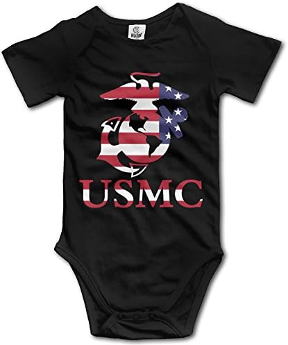 KSING Unisex Baby United States Marine Corps USMC Logo Bodysuits Black 24 Months