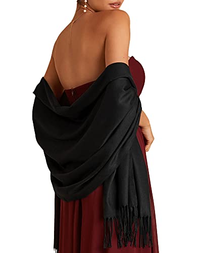 Women's Pashmina Shawls and Wraps for Evening Dress Long Scarf Wedding  Bride ... | eBay