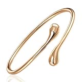 Kalapure 14K Gold plated Water Drop Bangle Cuff Bracelet