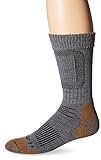 Carhartt Men's Merino Wool Comfort-Stretch Steel Toe, Charcoal Heather, Sock Size:10-13/Shoe Size: 6-12