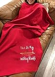 This is My Hallmark Movie Channel Watching Blanket | Funny Saying Letter Print Throw Blankets for Bed Couch Decorative Sofa Chair Cover Lazy Blanket-Red