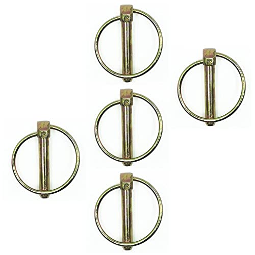 Heavy Duty Lynch Pin Shaft Locking PinFastener with Spring-Loaded for Farm Tractors Trailers Trucks Mowers Trolleys and Carriages(8x45mm(5pcs))