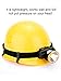 Hestya 30 Pack Helmet Headlamp Clips Hardhat Clips for Various Helmets, Black
