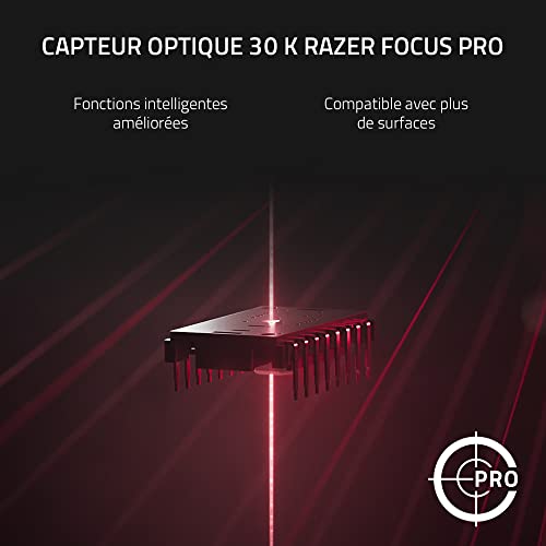 Naga V2 HyperSpeed - Souris de Jeu MMO sans Fil Ergonomique (avec 19 Boutons programmables, sans Fil HyperSpeed (2,4 GHz), Bluetooth, jusqu'à 250 Heures, capteur Optique Focus Pro 30K) Noir
