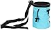 AMC Climbing Chalk Bag with Embroidery/Front Pocket/Belt (Light Blue, 6 inches x 4 inches)