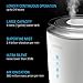 Ultrasonic Cool and Warm Mist Humidifier - Whisper Quiet Humidifier for Bedroom, Living Room, Babies, Home and Office - 4l Large Capacity, 24h Humidifying, Auto Shut-Off and Energy Efficient (White)