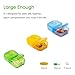 Pill Box - Portable Pill Organizer(Twice-A-Day), Weekly AM/PM Colorful Pill Box Case Moisture-Proof Design Fill Pills/Vitamins/Fish Oil/Supplements/Medication