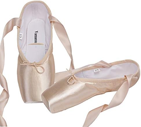 Dance Shoe Pink Satin Ballet Pointe Flat Slipper Shoes for Women