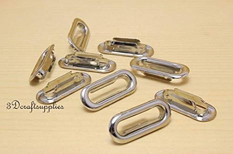 Fidgetgear Eyelets Metal With Washer Grommets Nickel Silver Oval