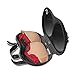 Travel Bra Organizer Lingerie Bag - For Bra Sizes 30A - 36C - Womens Underwear Organizer Pouch To Organize, Store & Protect Your Bras While Travelling - Made of Semi-Rigid EVA Foam - Sophia Black