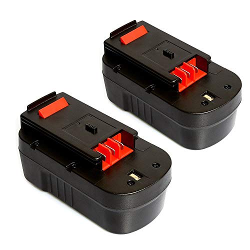 LiBatter 2 Pack 18V 3.0Ah NI-MH Replacement Battery for Black+Decker Cordless Tools HPB18 HPB18-OPE 244760-00 A1718 FS18FL FSB18 Firestorm