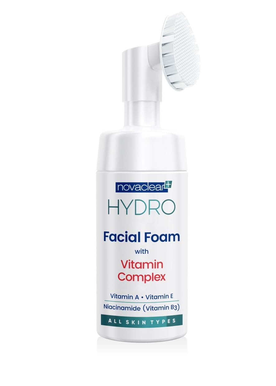 Novaclear Hydro Facial Foam with Vitamin Complex – Hydrating Formula with Hyaluronic Acid, Niacinamide – Gently Cleanses, Soft & Comfortable Skin – 100ml