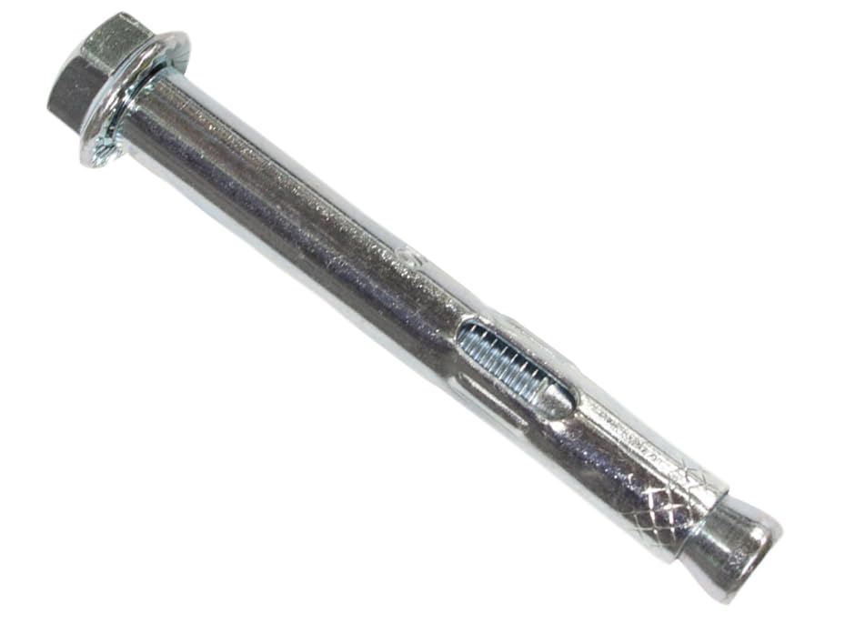 MasonMate MAMSAM865 Hex Nut Sleeve Anchor M8 x 65mm (50) Bolts, Silver