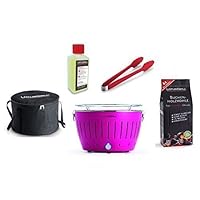  Lotusgrill Lotusgrill Edelstahl Stahl Kunststoff klein rosa Balkon Camping Picknick ✔ rund ✔ tragbar rauchfrei ✔ Grillen mit Holzkohle ✔ für den Tisch 