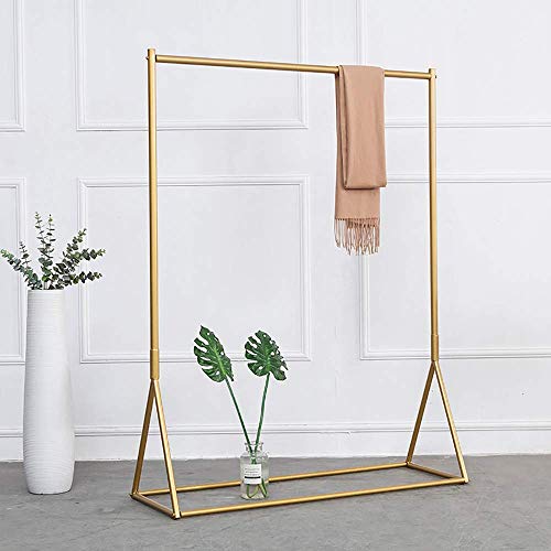Industrial Pipe Clothing Rack Gold Garment Rack Pipeline Vintage Clothes Rack for Bedroom Living room Cloth Store