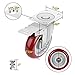 SPACECARE 4 Inches Swivel Caster Wheels, 1360Lbs with 360 Degree Heavy Duty Swivel Locking Casters with Brake Set of 4, No Noise Swivel Plate Castors