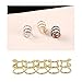 Ximimark 1 Set(15 Pcs) Dreadlock Beads Dread Hair Braid Cuff Tube Clip Adjustable Hair Rings Set,Golden,Silvery,Bronze