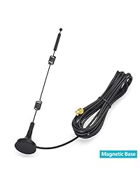Bingfu   Antena de doble correa WiFi 2,4 GHz, 5 GHz, 5,8 GHz, 9 dBi, base magnética, RP SMA macho, 2 unidades, compatible con router inalámbrico, extensor de señal WiFi, adaptador de red USB, tarjeta PCIe, cámara IP