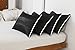 Niagara Black Satin Standard Pillow Cases Protectors 4 Pack with Zip Luxury 20x26inches 100% Satin Hair and Skin Care Zippered Pillow Covers Ultra-Soft