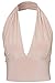 Sexy Womens Solid Milk Fabric Halter Neck Backless Crop Top