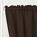 Aquazolax French Door Curtains Window Treatment - Solid Blackout Room Darkening Small Rod Pocket Curtains Kitchen Doorway Window Coverings - 54