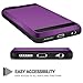 iPhone 5C Case, Vofolen iPhone 5C Wallet Case Impact Resistant Hybrid Defender Armor Snap-on Black Soft Rubber Bumper Cover Skin Protective Shell with Card Slot Holder for iPhone 5C (Purple)