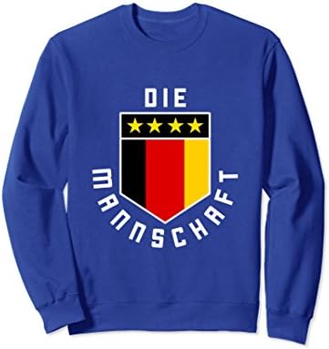 Unisex Germany Jersey Style Sweatshirt Die Mannschaft Soccer Gift XL: Royal Blue
