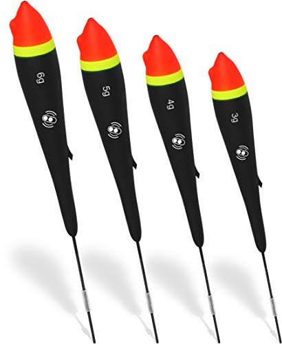 Storfisk fishing & more 4er Set Forellen Rasselposen aus Rohacell, schlank, schwarz, mit integrierter Rassel – Bild 6