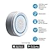 Geeni Wi-Fi Smart Wireless Siren Alarm Sensor, No Hub Required, White