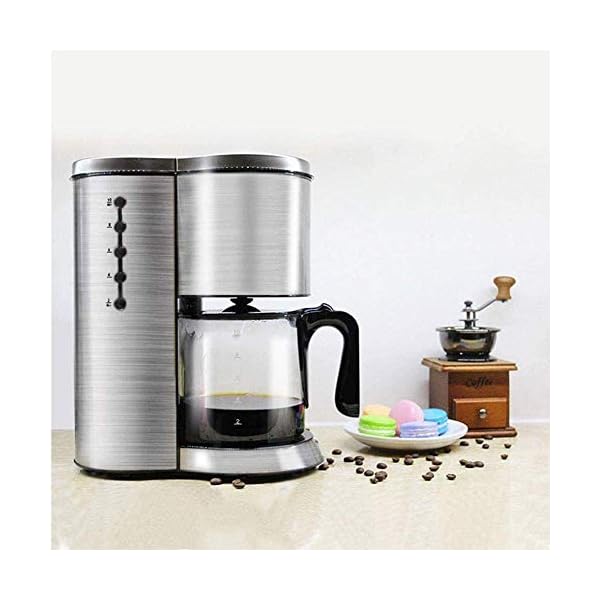 1yess Kaffeemaschine Kaffeemaschine 1,25 L Einfache ON-Taste Steuer Drip Art Haushalts- 1250W Edelstahl for Heim und… – Bild 3
