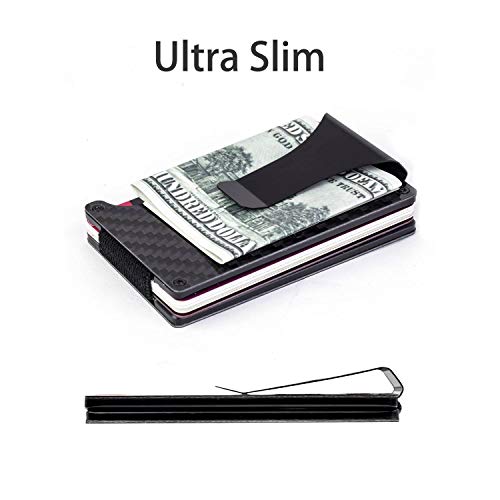 Wallets for Men, Money Clip and RFID Blocking Slim Wallet Set with Screwdriver, Minimalist Carbon Fi - //coolthings.us