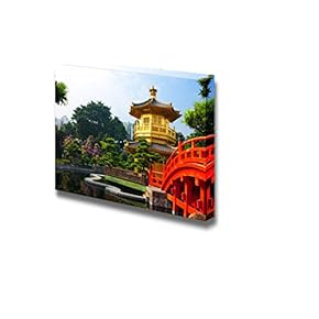 Canvas Prints Wall Art - Nan Lian Garden Canvas for Temple Art | Modern Wall Decor/Home Decoration Stretched Gallery Canvas Wrap Giclee Print. Ready to Hang - 12" x 18"