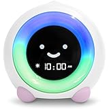 LittleHippo Mella Ready to Rise Children's Sleep Trainer, Alarm Clock, Night Light Sleep Sounds Machine (Blush Pink)