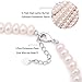 Aobei Pearl Cultured Freshwater Pearls Anklet 9 to 10 Inch White Pearl Beaded Jewelry with Lobster Clasp for Women