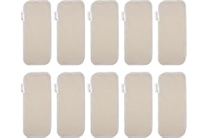 10-Pack KaWaii Baby Cloth Diaper Inserts (Newborn (6-22 lbs) 4- Layer Bamboo, no Microfiber or Fleece