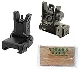 UTG Low Profile Flip-Up Front & Rear Sights Set MNT-755 MNT-955 + Nimrod's Wares Microfiber Cloth