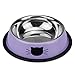 Ureverbasic Cat Bowls Stainless Steel Dog Bowl 8oz for Small Pets Puppy Kitten Rabbit Non-Skid Cat Food Bowls Easy to Clean Durable Cat Dish for Food and Water (Green/Lavender)