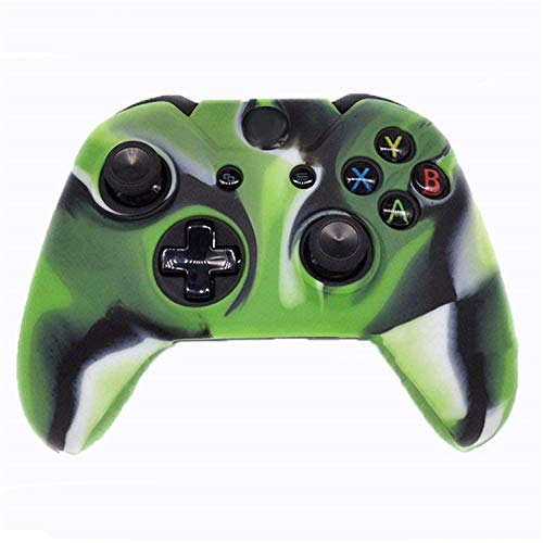 Soft Silicone Rubber Protective Skin Case Cover For Microsoft Xbox one 1 Controller Gamepad Black Green Blue Red Camo,Green Camo