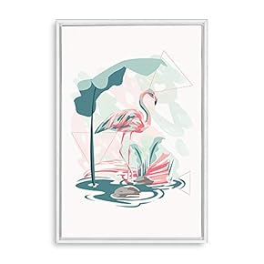 Framed Canvas Wall Art for Living Room, Bedroom Beautiful Flamigo Canvas Prints for Home Decoration Ready to Hanging - 16x24 inches