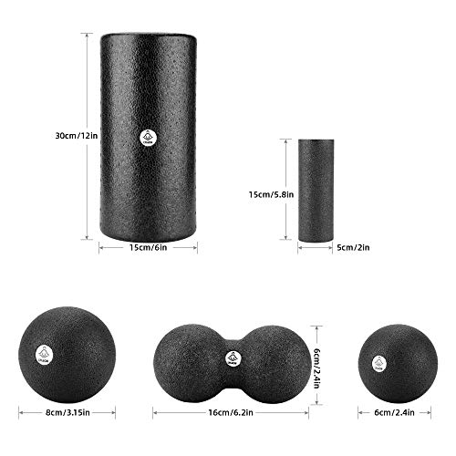 LYCAON EPP Foam Roller Set (6 PCS), Training High-Density Deep Tissue Massage Set for Deep Tissue Muscle Recovery/Myofascial Release/Pilates/Yoga/Cross Fit/Sport and Fitness (EPP Foam Roller Set-B) - Thumbnail 5