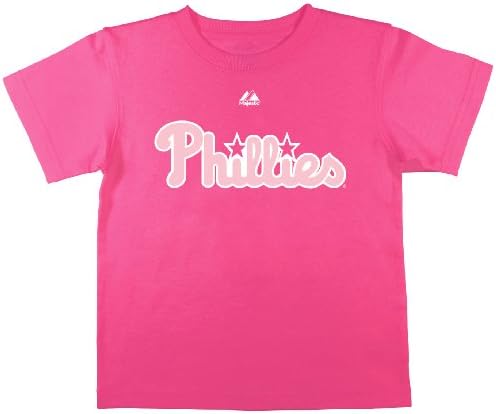 MLB Philadelphia Phillies Girl's Cliff Lee Tee, Deep Pink, Medium
