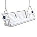 Amish Casual 4 Foot Roll Back Porch Swing with Cup Holders in Semi-Solid White Stain - Amish Made in The USA from Treated Pine Heavy Duty 700 Lb. Weight Capacity