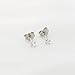 14k White Gold Cubic Zirconia Stud Earrings, 2mm (0.06ctw)