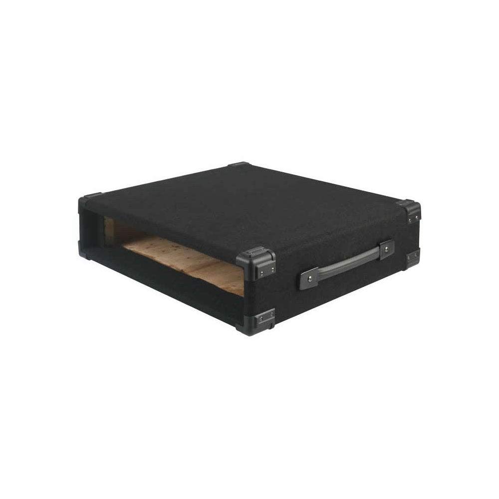 PULSE RKSL‑2U 19" Rack Sleeve – 2U Portable MDF Rack Enclosure with Carpet Finish, Black