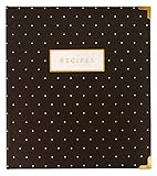Eccolo World Traveler Gray Pin Dot Recipe Keeper